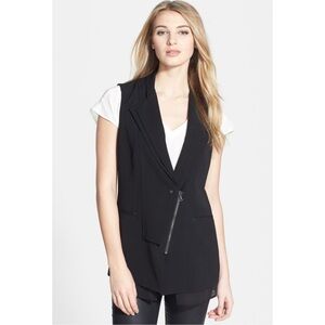 KENNETH COLE Dae Blazer Zip Vest Sheer Hem Size 8